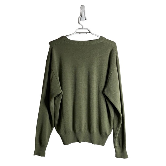Gabicci Men's Green V-Neck Pullover Knit Sweater - Picture 7 of 8